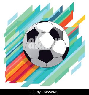 Tir au but de soccer, illustration dynamique Illustration de Vecteur