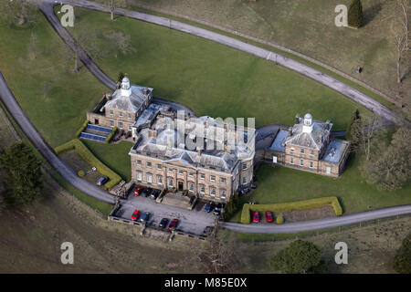 Vue aérienne de Denton à Ilkley, Yorkshire, UK Banque D'Images