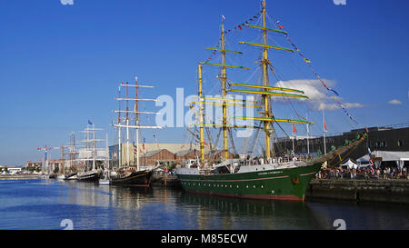 Tall Ships : Alexander von Humboldt II (Allemagne), de Gulden Leeuw, (Pays-Bas), Belem (France)... au Havre, 'Les grandes voiles du Havre" (Se 2017 Banque D'Images