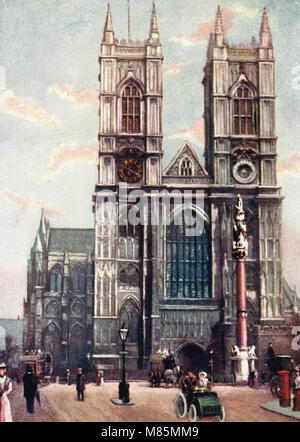 L'Abbaye de Westminster, City of Westminster, Londres, Angleterre, vers 1905 Banque D'Images
