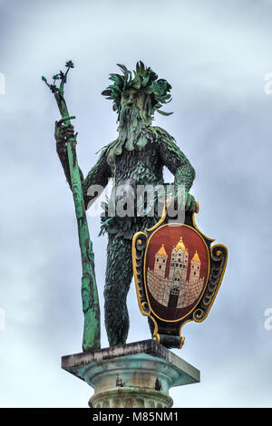 Wilder-Mann-Brunnen Salzbourg Banque D'Images