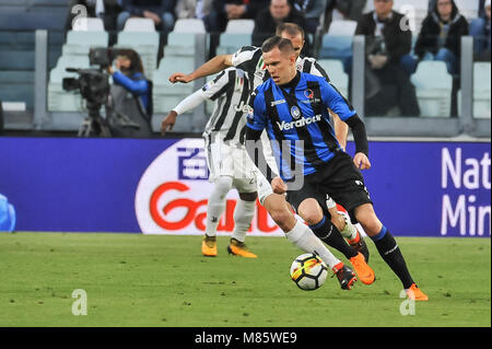 Turin, Italie. 14 mars, 2018. Josip Ilicic (Atalanta BC) au cours de la série d'un match de football entre la Juventus et l'Atalanta BC au Stade Allianz le 14 mars, 2018 à Turin, Italie. Crédit : FABIO ANNEMASSE/Alamy Live News Banque D'Images