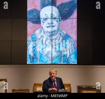 Bonhams, New Bond Street, London, UK. 14 mars 2018. Dame Laura Knight's Whimsical Walker vendre au 19e siècle, européenne et britannique victorienne art impressionniste à la vente Bonhams. Credit : Malcolm Park/Alamy Live News. Banque D'Images