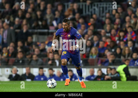 Barcelone, Espagne. 14Th Mar, 2018. PAULINHO du FC Barcelone lors de la Ligue des Champions, huitièmes de finale, 2ème leg match de football entre le FC Barcelone et Chelsea FC le 14 mars 2018 au Camp Nou à Barcelone, Espagne Photo : Manuel Blondeau/ZUMA/Alamy Fil Live News Banque D'Images