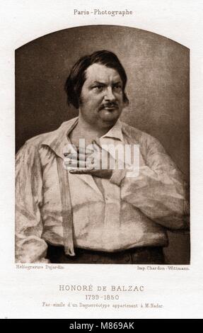 Honoré de Balzac, 1842, par Louis-Auguste Bisson Banque D'Images