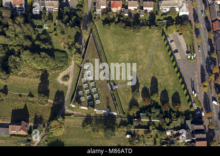 Vue aérienne, musée romain Weseler Strasse Aussengelaende, Haltern am See, Ruhr de Münster, Rhénanie du Nord-Westphalie, Allemagne, Europe, les oiseaux-lunettes de vue, Banque D'Images