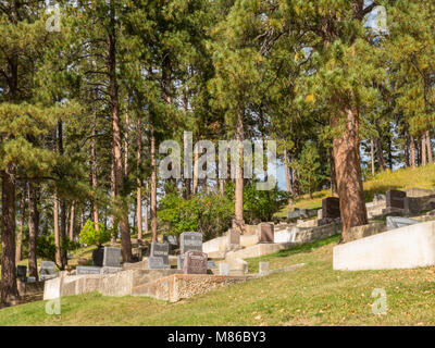 Le mont Moriah Cemetery à Deadwood, Dakota du Sud, USA Banque D'Images