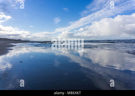 Nordseestrand bei Zandvoort, Provinz Nordholland, Niederlande | Plage de la mer du Nord près de Zandvoort, province de la Hollande du Nord, Pays-Bas Banque D'Images