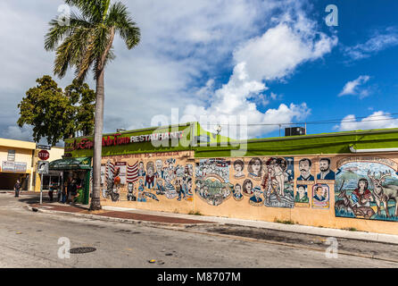 La Esquina de la fama, Restaurant Little Havana, Miami, Floride, USA. Banque D'Images