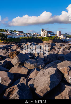 Vue vers le Sao Roque, l'île de São Miguel, Açores, Portugal Banque D'Images