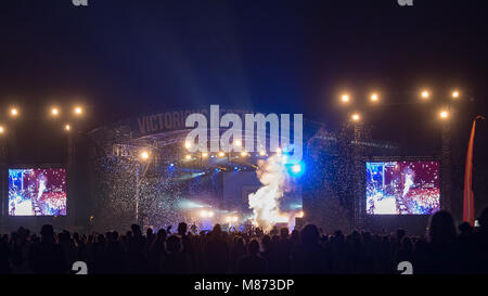 Manic Street Preachers Garniture samedi soir sur la scène principale au Festival 2016 ; victorieux, Southsea Hampshire Banque D'Images