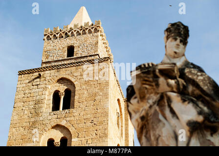 Statue de cathédrale, Cefalù Banque D'Images