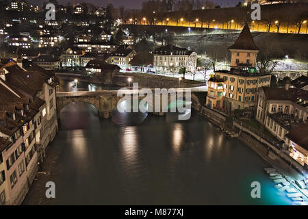 Pont sur la rivière de l'Aare, Berne, Suisse Banque D'Images