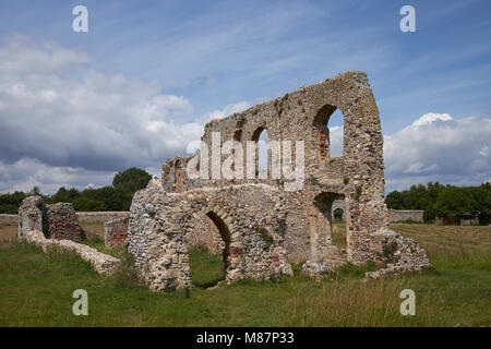 La cité médiévale Fransican unwich friary dite de "Greyfriars'. Dunwich, Suffolk, Angleterre. Banque D'Images
