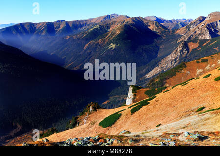 La Pologne, Tatras, Zakopane - Goryczkowa Pass, Cicha, Liptowska Tomanowa Dwór Jur-gast, Hlina et Liptowska avec vallées montagne Tatra rang Ouest Banque D'Images