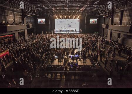 Moscou, Moscou, Russie. Mar 15, 2018. Dernier rallye avant le jour des élections à l'appui de la candidate présidentielle du parti de l'Initiative Civique, Ksenia Sobchak, pour l'élections russes en 2018. Credit : Celestino Arce/ZUMA/Alamy Fil Live News Banque D'Images