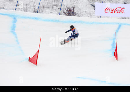 PyeongChang, Corée du Sud. 16 mars, 2018. Para Snowboard. Fr - l'équipe de Moore Ben Crédit : Marco Ciccolella/Alamy Live News Banque D'Images