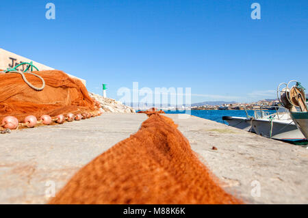 Port de la Madrague, Marseille connu dans l'Antiquité sous le nom de Massalia, situé sur la côte sud-est de la France sur la Méditerranée, Marseille est la France" Banque D'Images