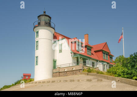 Point de construction a commencé en 1854 le phare de Betsie. Il a été achevé en 1858 mais n'a pas été utilisée jusqu'en 1859. Banque D'Images