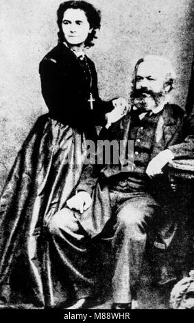 Karl Marx et sa fille Jenny, 1869 Banque D'Images