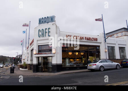 Nardinis Cafe et Glacier, Largs, Ecosse Banque D'Images