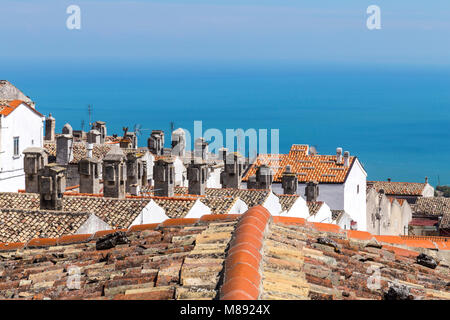 Village médiéval de Monte Sant'angelo, Foggia, Pouilles, Italie district Banque D'Images