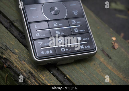 Gros plan du clavier du téléphone mobile Banque D'Images