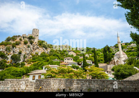 Panorama Mostar, Bosnie-Herzégovine Banque D'Images