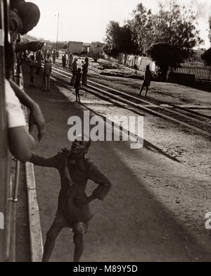 1940 Afrique de l'Est - gare au Kenya Banque D'Images