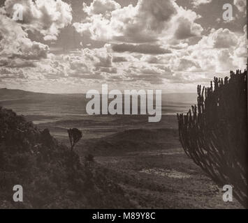 1940 Afrique de l'Est - la Grande Vallée du Rift, de l'Escarpement de Limuru, Kenya Banque D'Images