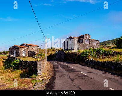 L'architecture traditionnelle, l'île de Graciosa, Açores, Portugal Banque D'Images