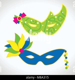 Masque de carnaval vector isolated Illustration de Vecteur
