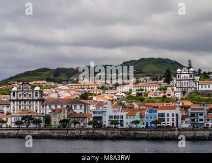 Ville de Horta, île de Faial, Açores, Portugal Banque D'Images