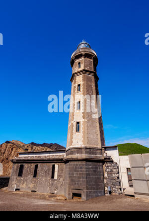 Capelinhos phare, île de Faial, Açores, Portugal Banque D'Images