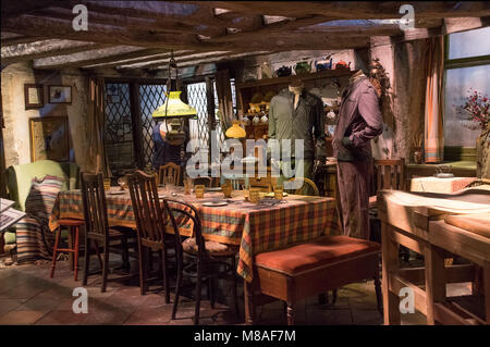 LEAVESDEN, UK , 24 février 2018 cuisine maison Weasley affichage à la réalisation d