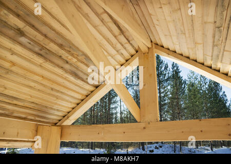 La surface interne d'un toit en bois, arbour Banque D'Images