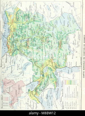 Dictionnaire géographique de la Suisse, publié sous les auspices de la Société neuchâteloise de géographie, et sous la direction de Charles Knapp, Maurice Borel, cartographe, et de C. Att 0153 Banque D'Images