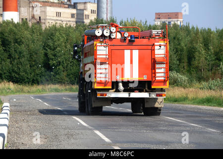 Camion rouge manèges de l'incendie Banque D'Images