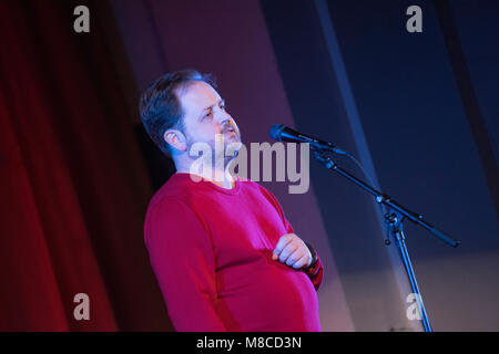 Matthew D'Ancona commentateur @ Bookslam écrivain @ York Hall, Bethnal Green est de Londres. Banque D'Images