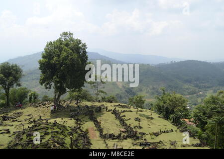 Site archéologique de Gunung Padang Banque D'Images