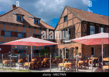 Restaurant dans le port, Neustadt in Holstein, mer Baltique, Schleswig-Holstein, Allemagne, Europe Banque D'Images