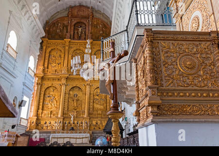 L'intérieur de la cathédrale Sé Old Goa Inde