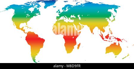Carte du monde climat vecteur Illustration de Vecteur