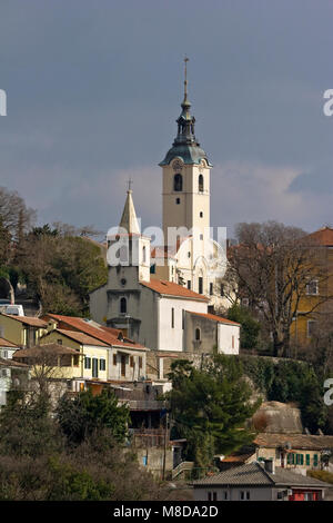 Église Notre Dame de Trsat et église de St George, ville de Rijeka, Croatie Banque D'Images