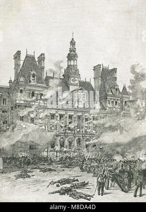 Capture de l'Hôtel de Ville, révolution de juillet, Paris, France, 29 juillet 1830, troisième jour de la Révolution française de 1830 Banque D'Images