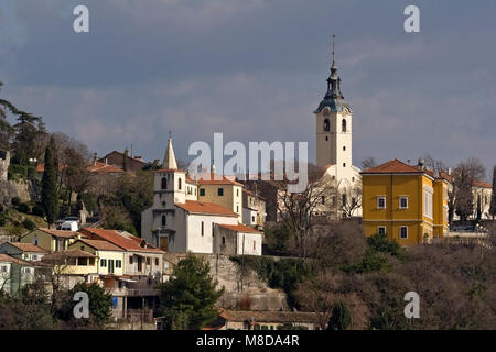 Église Notre Dame de Trsat et église de St George, ville de Rijeka, Croatie Banque D'Images