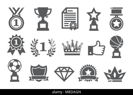 Awards icons set Illustration de Vecteur