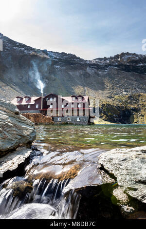 Balea lac, montagne Fagaras, Carpates, montagne, village, district de Cartisoara Sibiu, Transylvanie, Roumanie Banque D'Images