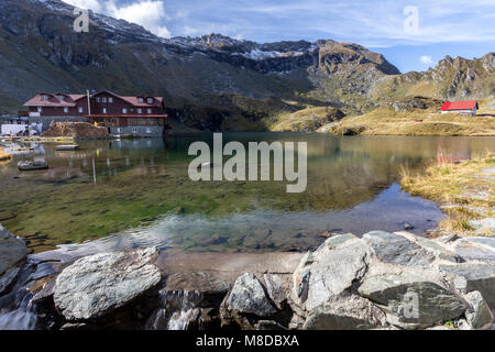 Balea lac, montagne Fagaras, Carpates, montagne, village, district de Cartisoara Sibiu, Transylvanie, Roumanie Banque D'Images