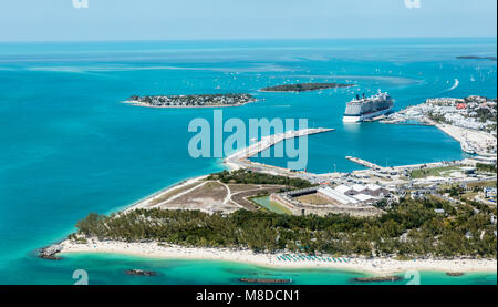 Une vue aérienne de Key West, Floride Banque D'Images